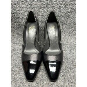 Franco Sarto  Women  Heel Shoes Black Leather Size 6